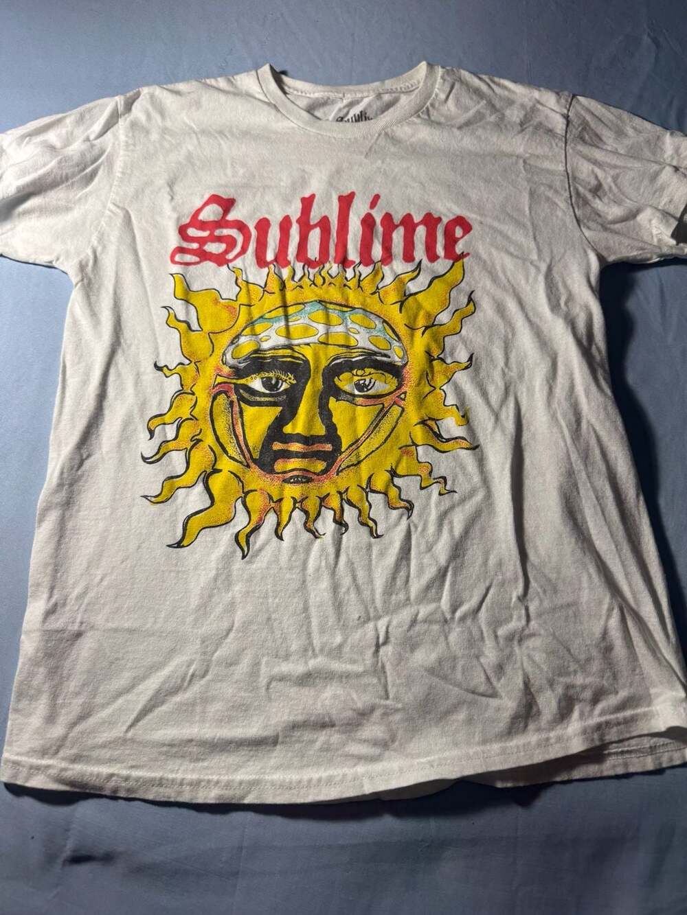 Sublime Sun Logo White Band T-Shirt Medium M